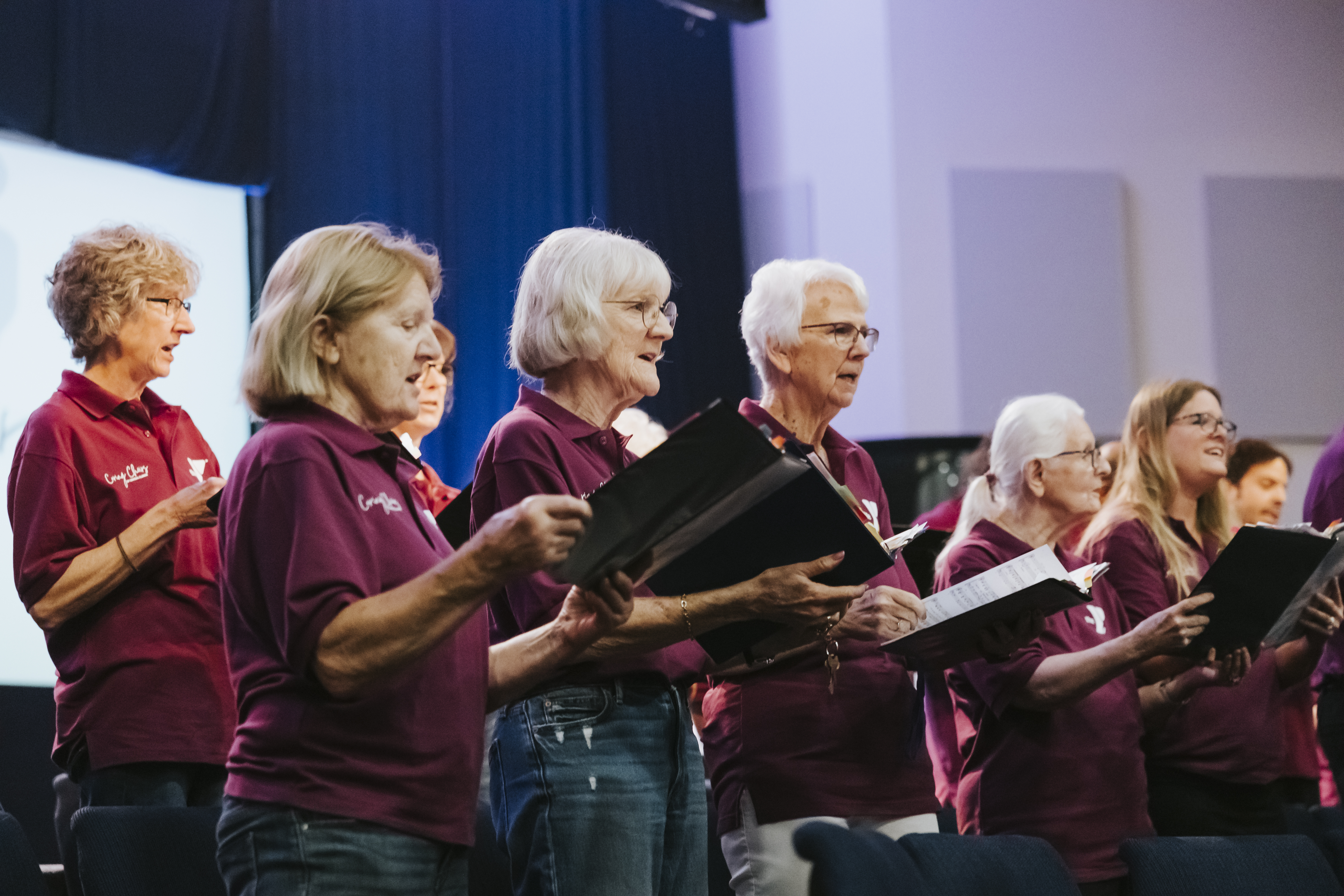 Choir singing together