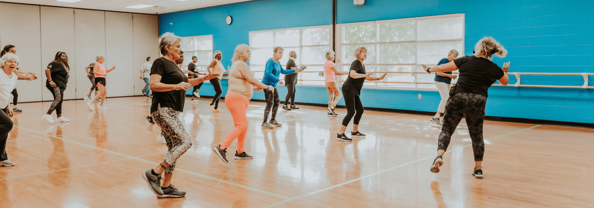 YMCA members dancing