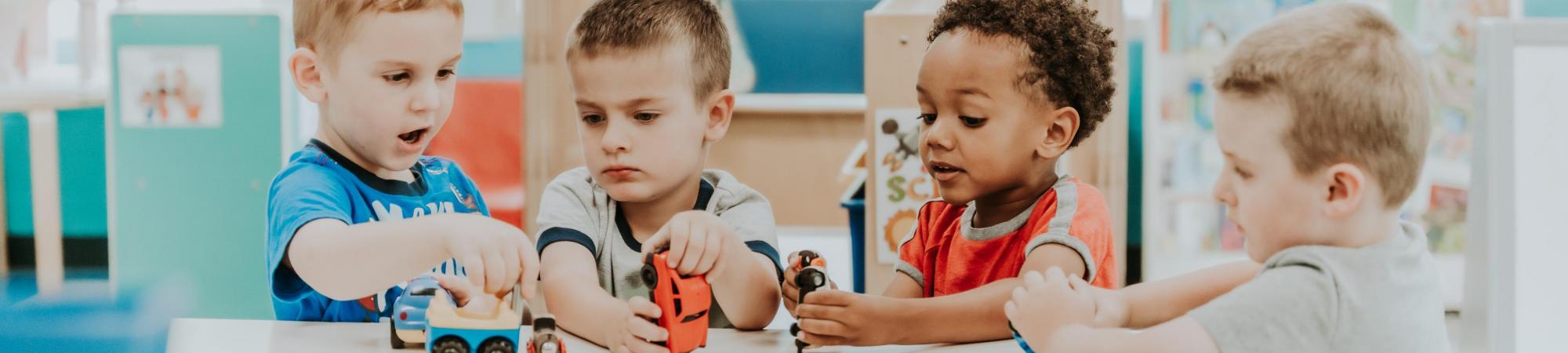 Kids playing with toys
